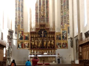 St. Jakob's Lutheran Church Wood Altar with the Sacred Blood