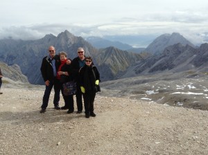 Allen & Rhonda, Wayne & Kathy with a view from the Zugspitze