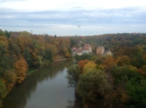 Autumn scenery on the train ride between Dresden and Wroclaw/Breslau,  October 15, 2013