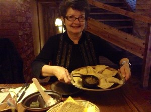 Pierogi lunch Kathy and I shared in Wroclaw, Poland
