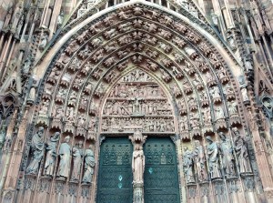 Strasbourg, France, Cathedral Door Detail