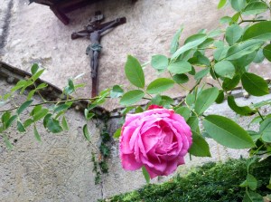 Outside a monastery in Switzerland