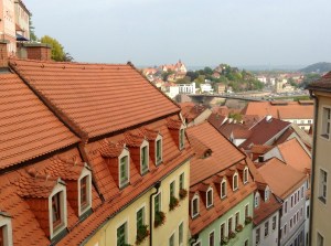 Rooftops of Meissen, Germany, viewed from the castle and Meissner Dom