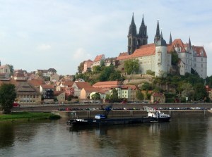 View of Meissen, Germany, from the Hauptbahnhof