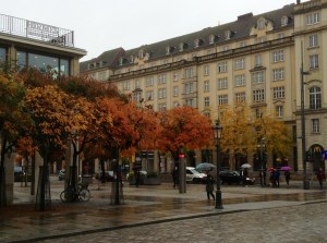 Dresden in its autumn glory on a rainy day