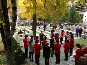 All Saints's Day Ceremony in Zermatt, Switzerland - November 1, 2013