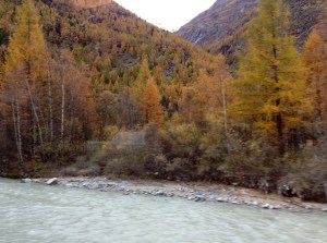 Glacier Express View on journey to Zermatt, Switzerland