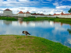 Front exterior view of Schloss Nymphenburg in Munich