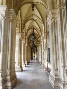 The Rathaus colonnade, Vienna, Austria