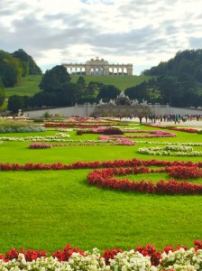 Another view of the beautiful gardens of the Schönbrunn Palace in Austria