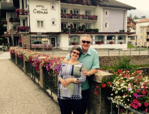 Pausing along our leisurely drive through the Dolomites