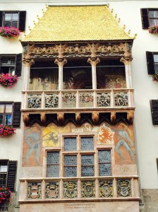 The Golden Roof, a landmark of Innsbruck from the reign of Kaiser Maximilian 1