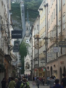 One of the beautiful street scenes in Salzburg